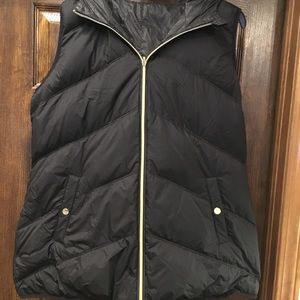 Michael Kors Reversible Down Vest w/Faux Fur Black
